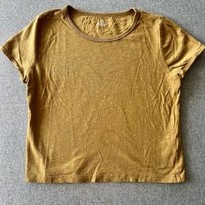 J. Crew Mustard Short Sleeve Tee